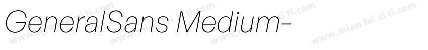 GeneralSans Medium字体转换